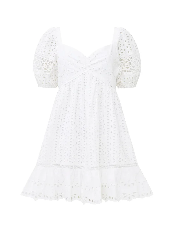 Alissa Cotton Broderie Dress