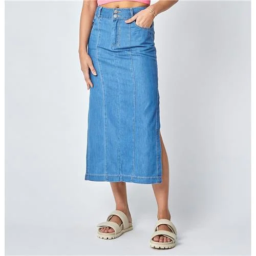 DRICOPER Mona Rodeo Blue Tencel Skirt