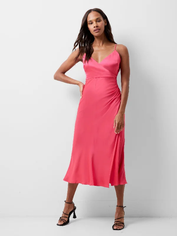 Ennis Satin Slip Midi Dress