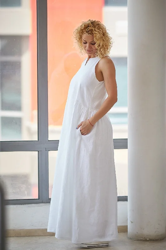 Linen Floor Length Gown