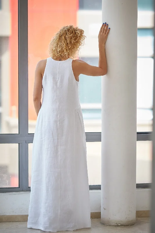 Linen Floor Length Gown