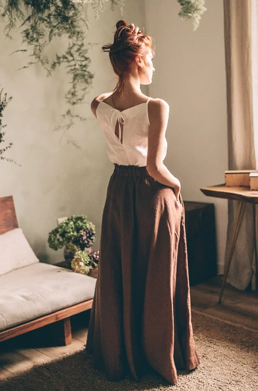 Rich Linen Maxi Skirt