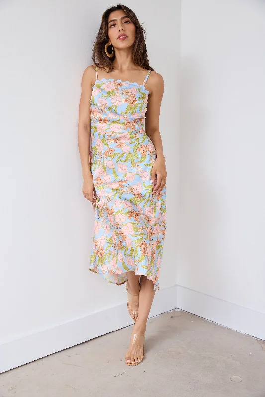 SALE - Logan Floral Midi Slip Dress