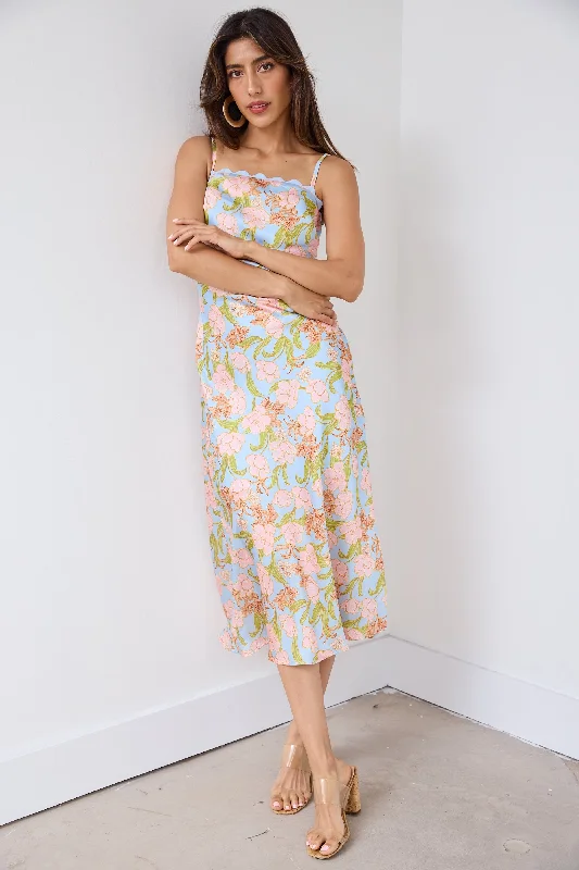 SALE - Logan Floral Midi Slip Dress