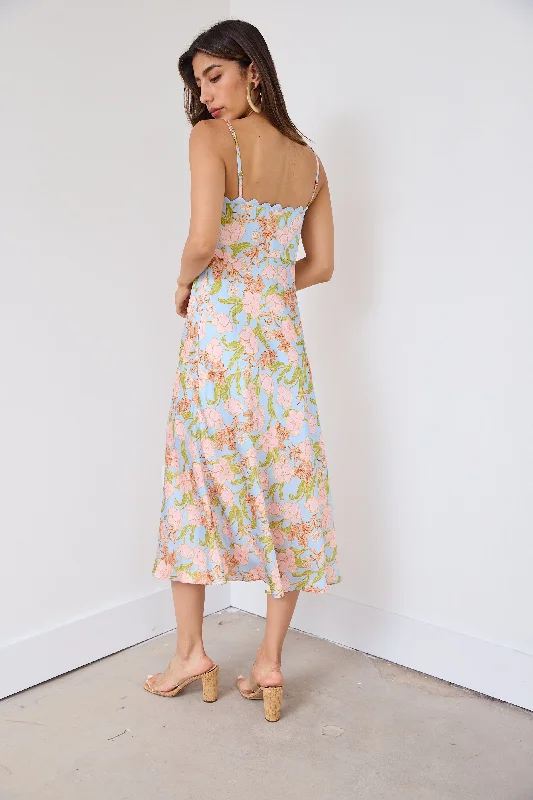 SALE - Logan Floral Midi Slip Dress