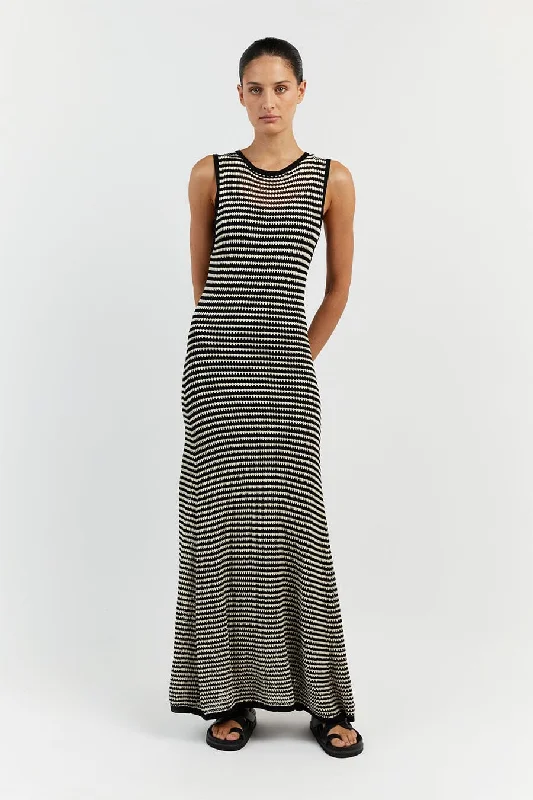 NATE BLACK SLEEVELESS MAXI DRESS