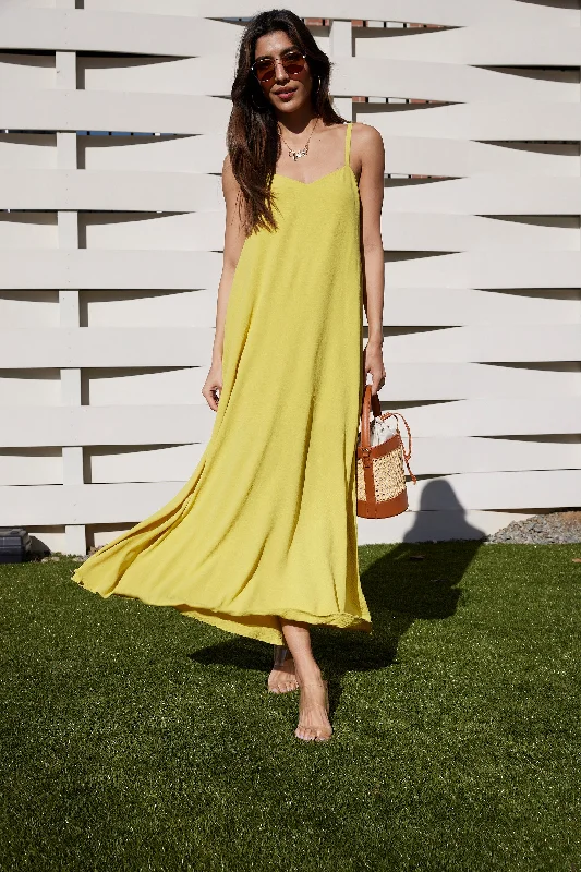 SALE - Sasha Crepe Cami Swing Maxi Dress