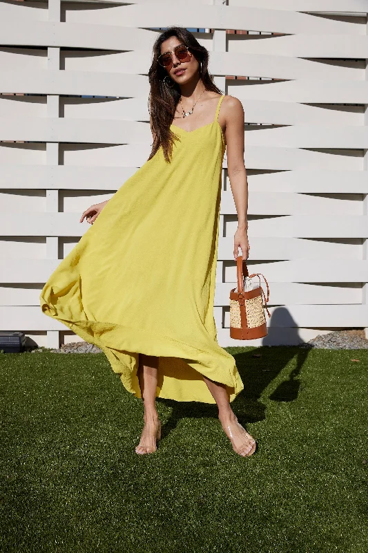 SALE - Sasha Crepe Cami Swing Maxi Dress