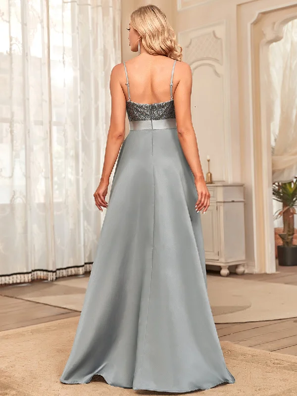 Wome's Sexy Backless Sparkly Prom Dresses