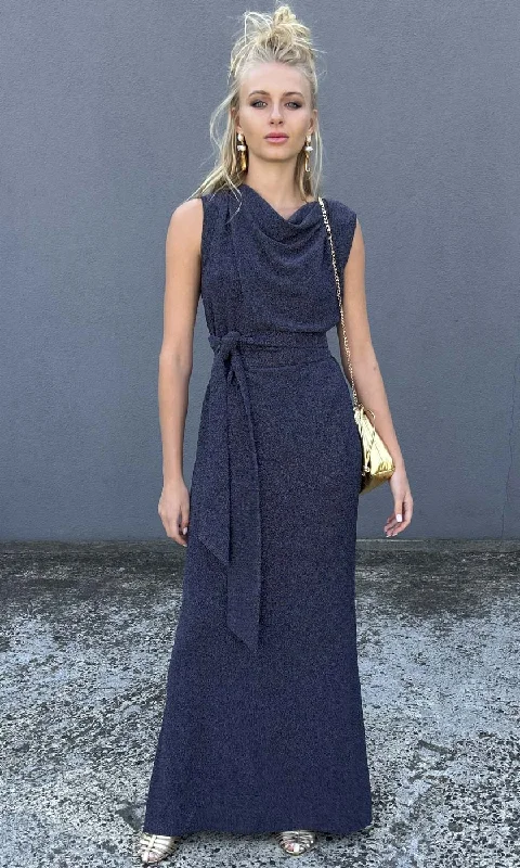 HOSS Cowl Maxi Dress - Midnight Blue