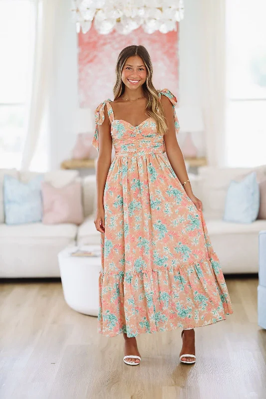 Let It Flow  Maxi Dress - Blush