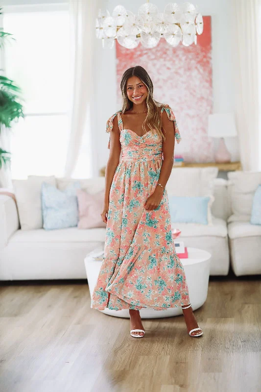 Let It Flow  Maxi Dress - Blush