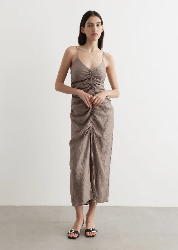 Scatter Ruched Midi Dress