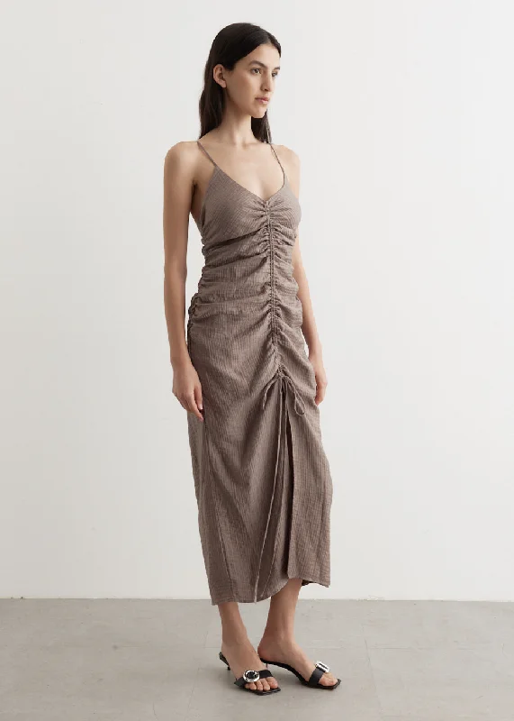 Scatter Ruched Midi Dress