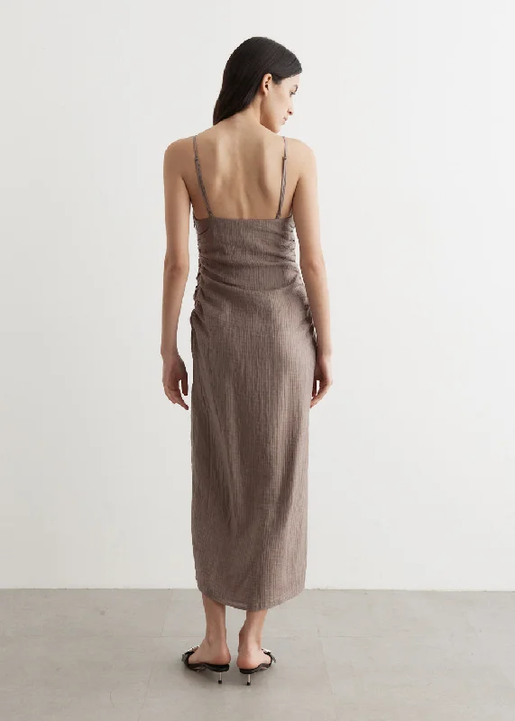 Scatter Ruched Midi Dress