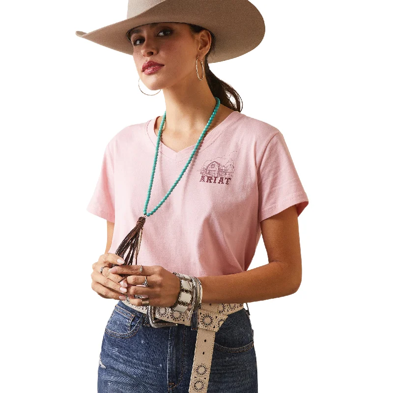 10043410 Ariat Women's Grazing Pink SS Tee