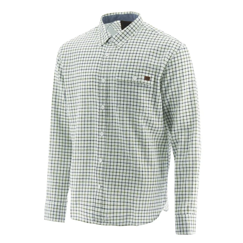 Tattersall Button Down Shirt Grey Large