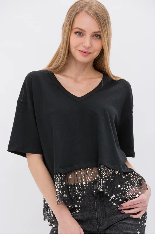 190290S-1 Nashville Line Hewlitt Foil mesh Top