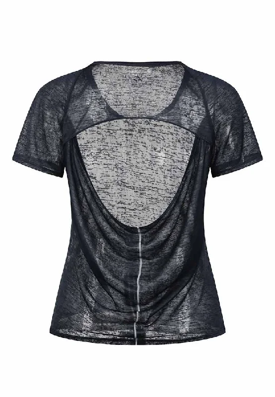 Go Anywhere Open-back Sheer Tee