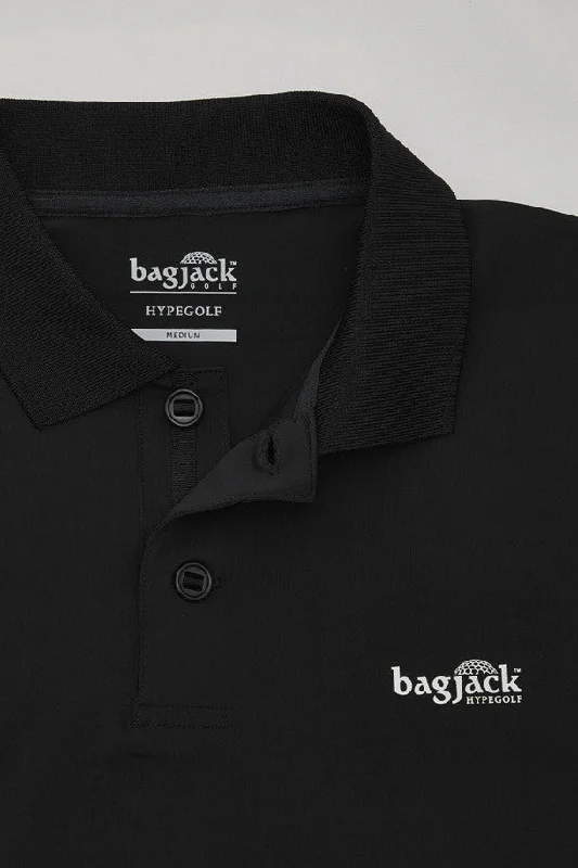 BJG x HYPEGOLF S/S Polo/BLACK