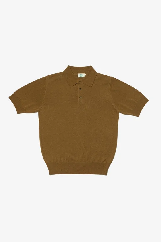 [ Maniac Golf ] Maniac Golf Knit Polo Shirt_The Golf Knitted Polo Shirt BROWN BEIGE