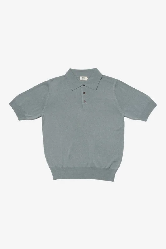 [ Maniac Golf ] Maniac Golf Knit Polo Shirt_ The Golf Knitted Polo Shirt SKY BLUE