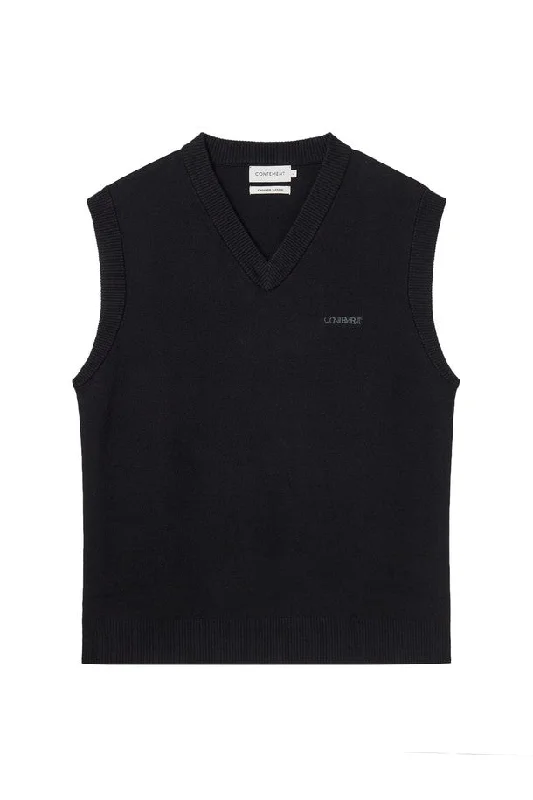 V-neck knitted vest (Cashmere Blend)