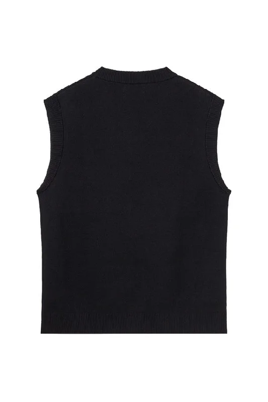 V-neck knitted vest (Cashmere Blend)