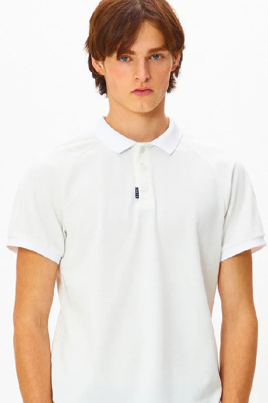 Men Pique Short Sleeve Shirt_OFF WHITE