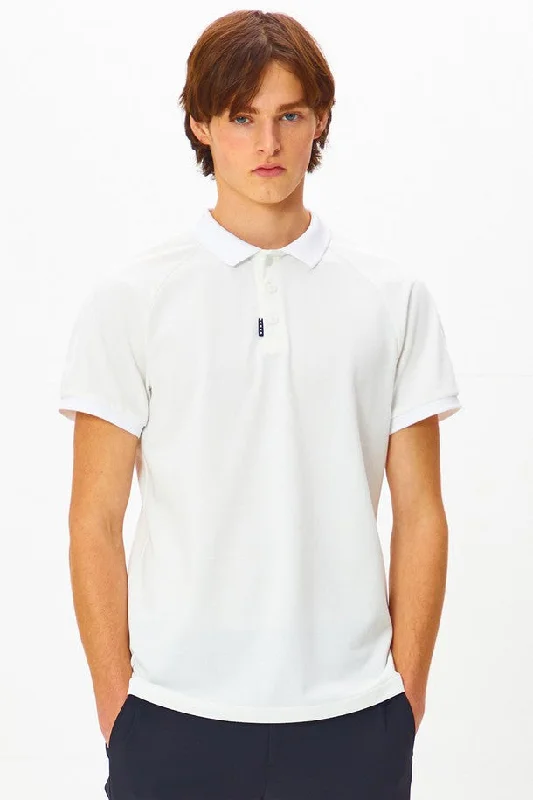 Men Pique Short Sleeve Shirt_OFF WHITE