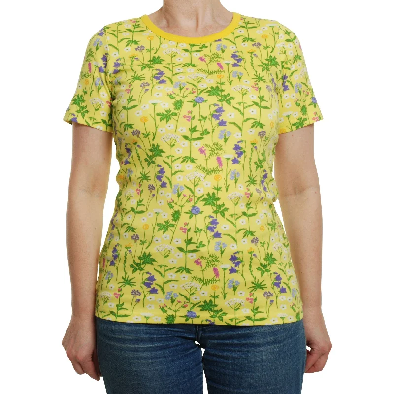 Adult's Wildflowers - Yellow Short Sleeve Shirt