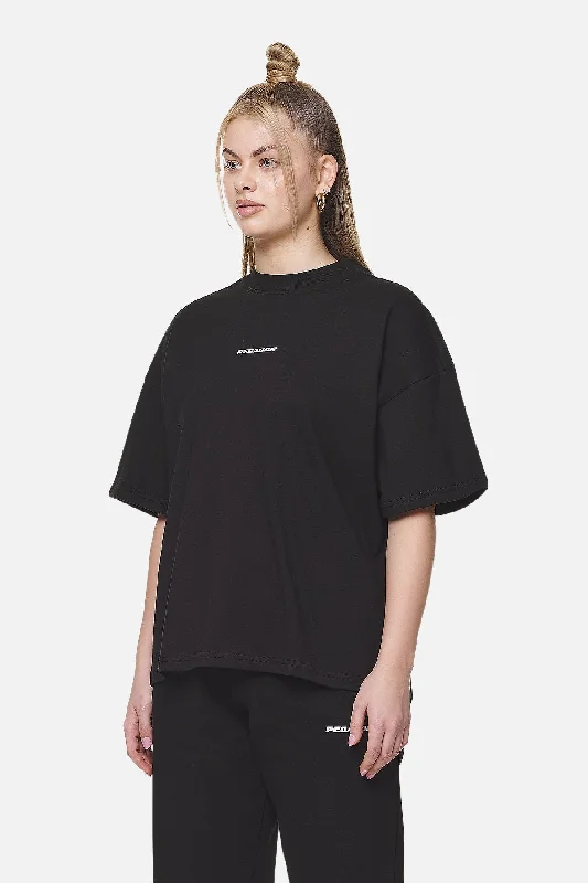 Arendal Logo Heavy Oversized Tee Black White