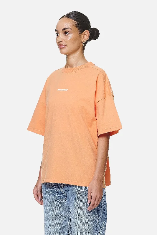 Arendal Logo Heavy Oversized Tee Washed Apricot White