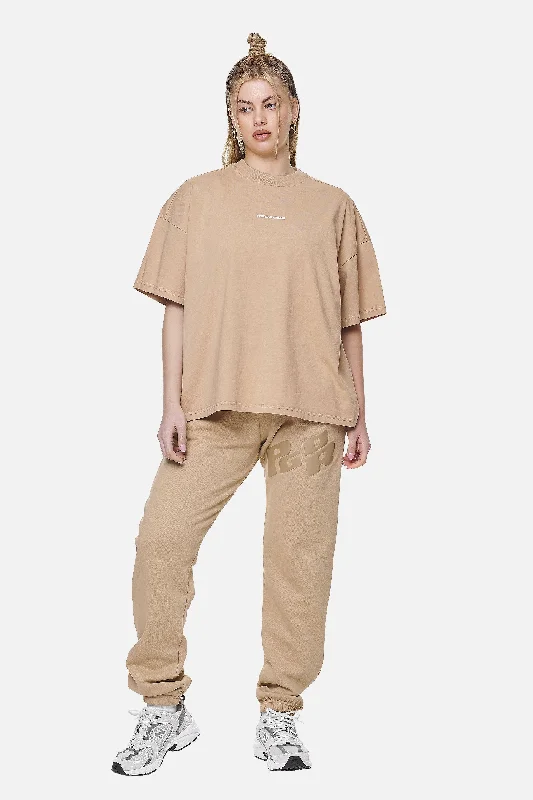 Arendal Logo Heavy Oversized Tee Washed Safari Sand White