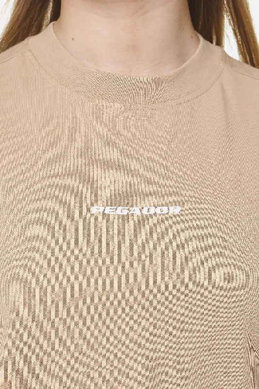 Arendal Logo Heavy Oversized Tee Washed Safari Sand White