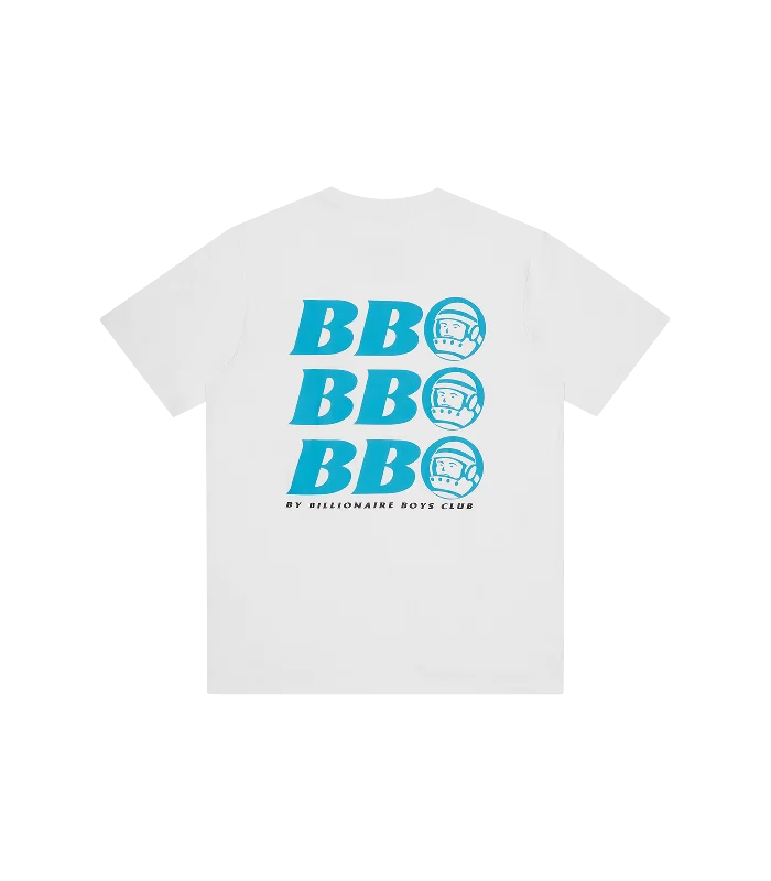 BB ASTRO REPEAT LOGO T-SHIRT - WHITE/BLUE LOGO