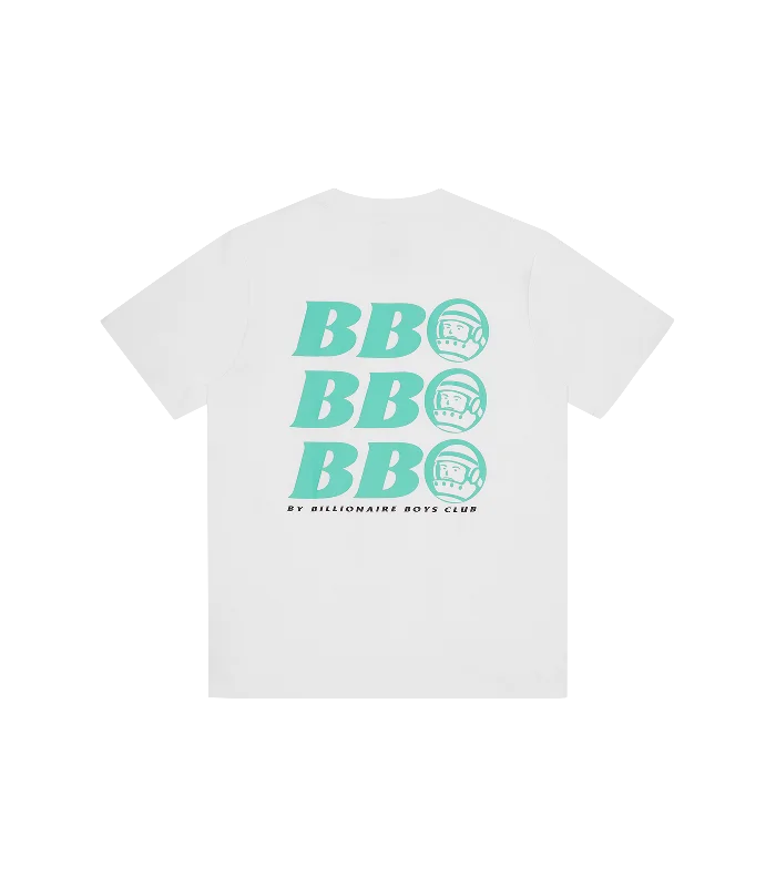 BB ASTRO REPEAT LOGO T-SHIRT - WHITE/GREEN LOGO