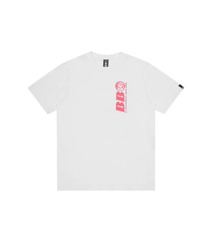 BB ASTRO REPEAT LOGO T-SHIRT - WHITE/PINK LOGO