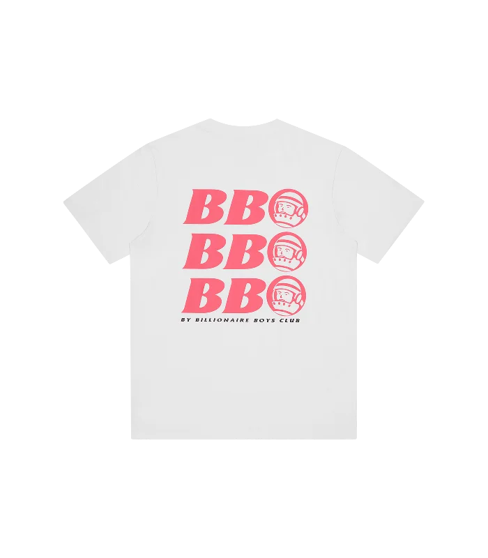 BB ASTRO REPEAT LOGO T-SHIRT - WHITE/PINK LOGO