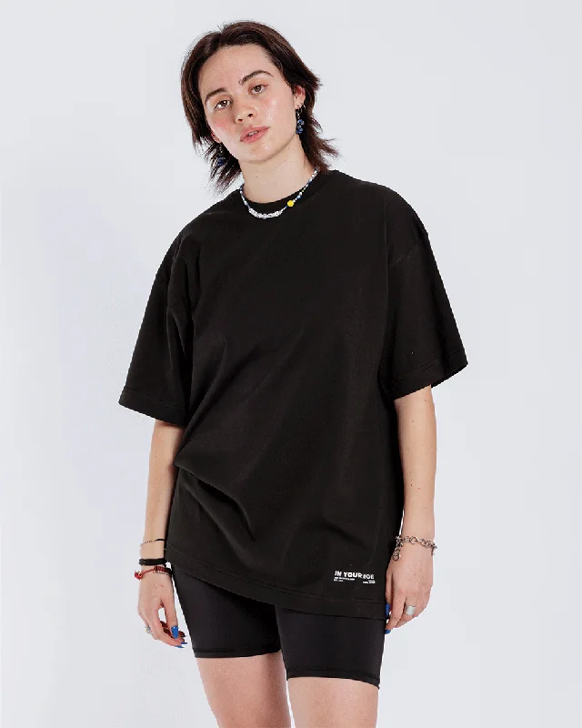 Black Basic Oversized Tee