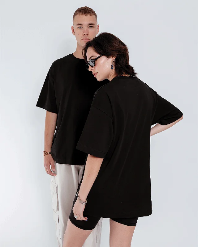 Black Basic Oversized Tee