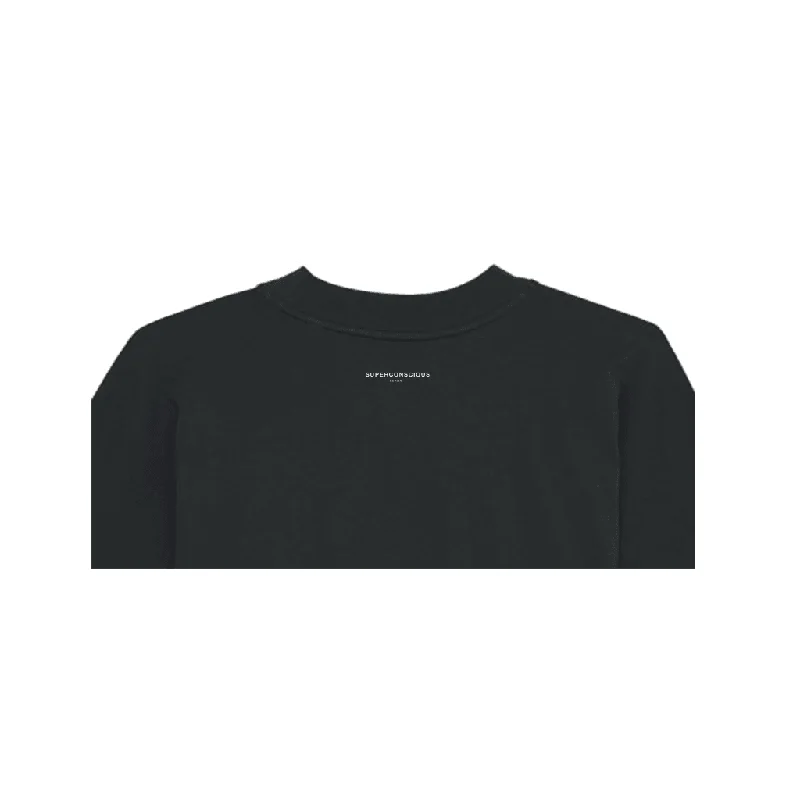 Superconscious Oversized High Collar Boxy T-Shirt - Black