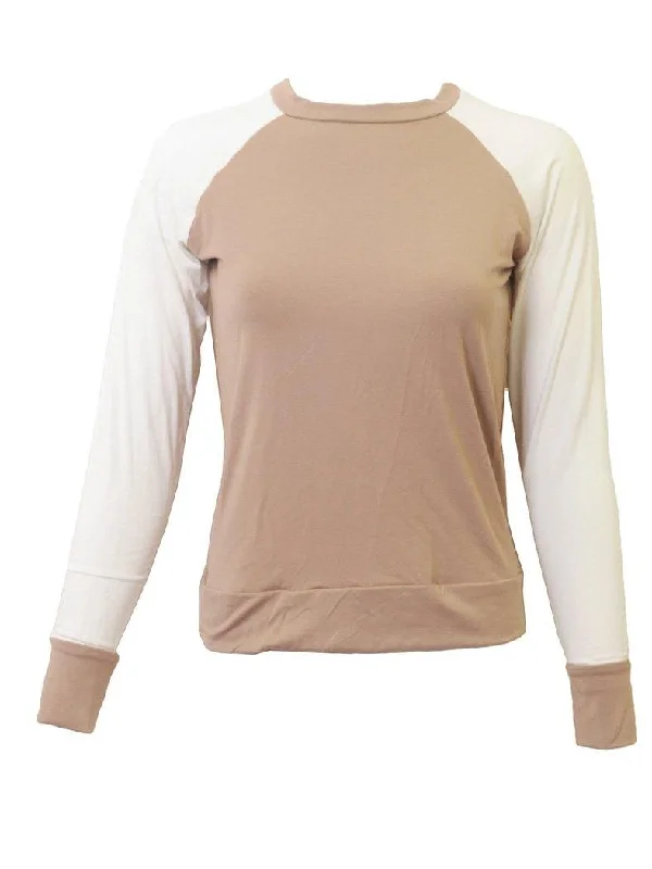 Objex Color-Block Long Sleeve Top