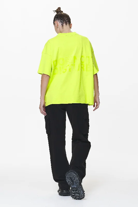 Groven Heavy Oversized Tee Washed Lime Yellow