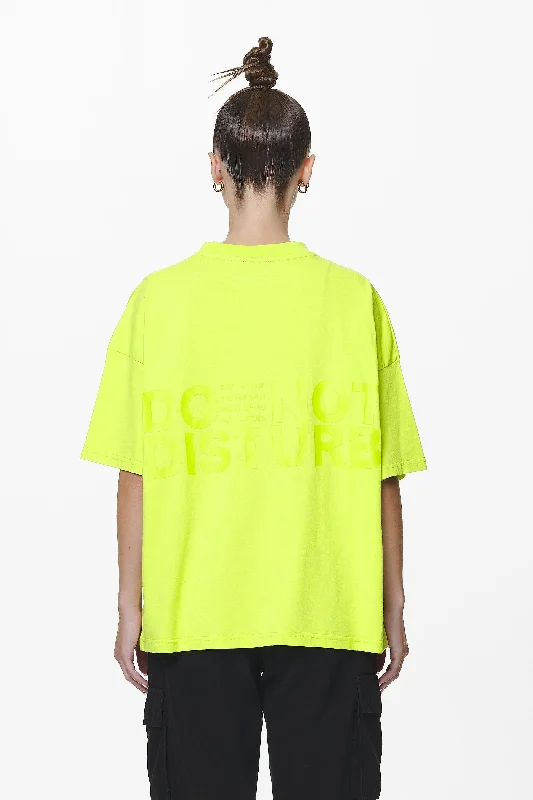 Groven Heavy Oversized Tee Washed Lime Yellow