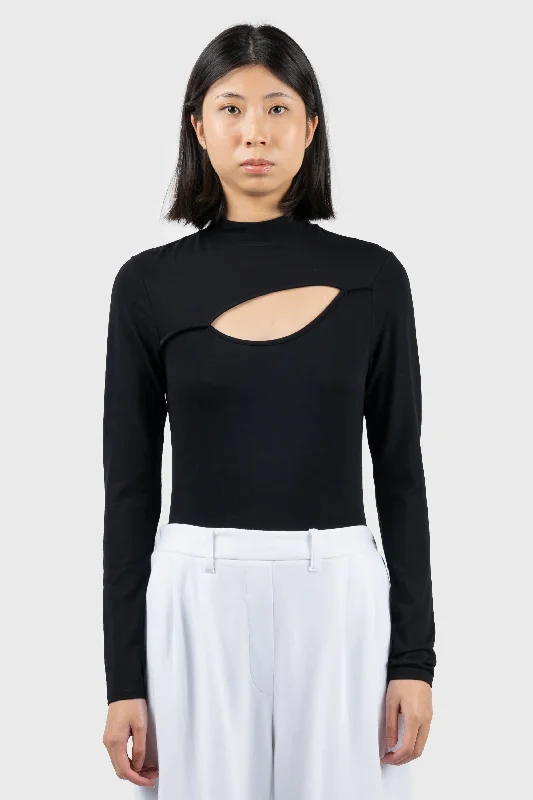 Cut Out High Neck Top