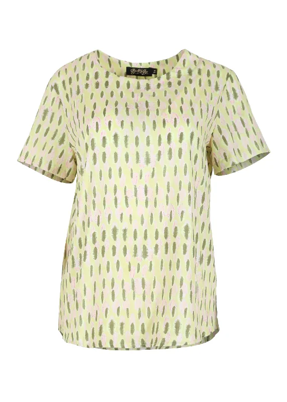 Ibiza Top Lime in Cotton