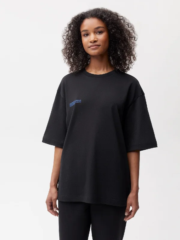 In Conversion Cotton Boxy T-shirt—black