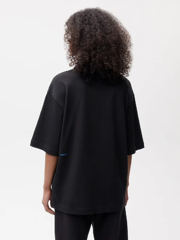 In Conversion Cotton Boxy T-shirt—black