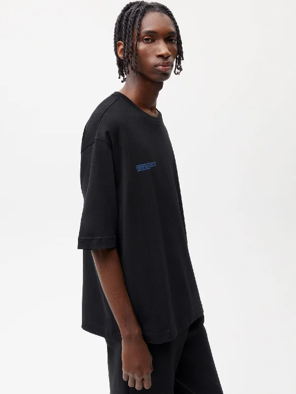 In Conversion Cotton Boxy T-shirt—black